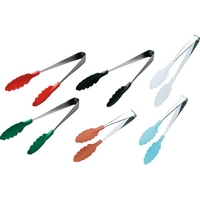 田辺金具 抗菌耐熱カラートング 中 250mm 緑 FCL4259-024111003