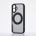 エレコム iPhone 16 ハイブリッドケース 極限 MAGKEEP スタンド ブラック PM-A24AMGSTKMBK