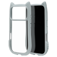 ラスタバナナ iPhone17 Pro用猫耳ケース TPU×PC スモーキーブルー 9017IP5BHPSBL