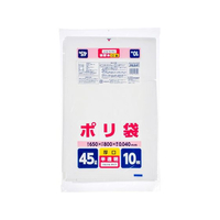 ジャパックス 家庭用ポリ袋 45L 半透明 厚口 10枚 FCE929R-JNL641