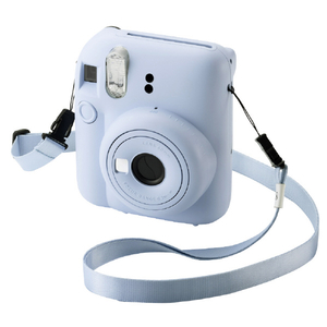 エレコム instax(チェキ)miniシリーズ用 ネックストラップ/カラータイプ ブルー IC-STSDM12BU-イメージ2