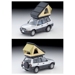 トミーテック トミカリミテッドヴィンテージ NEO LV-N354c トヨタ RAV4J V (銀) テント、フィギュア付 LVN354CﾄﾖﾀRAV4JVﾌｲｷﾞﾕｱﾂｷ-イメージ2