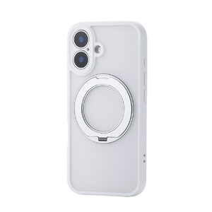エレコム iPhone 16 ハイブリッドケース 極限 MAGKEEP スタンド ホワイト PM-A24AMGSTKMWH-イメージ2