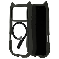 ラスタバナナ iPhone17 Pro用猫耳ケース TPU×PC 磁力充電対応 ブラック 9018IP5BHPMBK