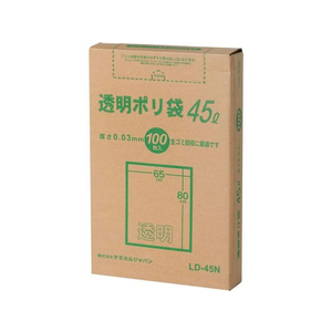 ケミカルジャパン 透明ポリ袋 45L BOX 100枚 FC352RK-LD-45N-イメージ1