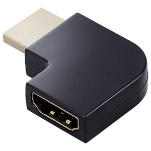 エレコム HDMI L字型アダプター(タイプA-タイプA)スリム 左向き ブラック AD-HDAABS04BK エレコム HDMI L字型アダプター(タイプA-タイプA)スリム 左向き ブラック AD-HDAABS04BK