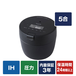 パナソニック 圧力IH炊飯ジャー(5合炊き) ブラック SR-CR10B-K パナソニック 圧力IH炊飯ジャー(5合炊き) ブラック SR-CR10B-K
