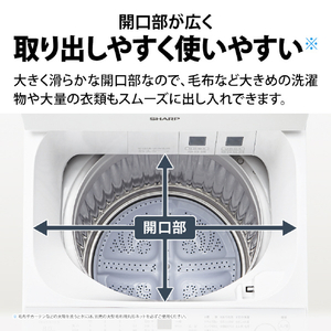 SHARP 8kgインバーター全自動洗濯機洗剤自動投入 ホワイト系 ES-SV8L-W-イメージ10