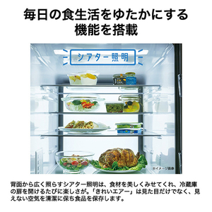 ハイアール 【左開き】450L 5ドア冷蔵庫 ブルーイッシュグレー JR-LX45A(H)-イメージ14