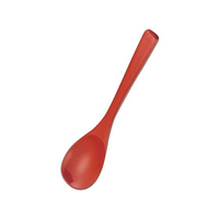 ヤマコー 木製 本漆 茶椀蒸スプーン 朱 全長130(08326) FC725LF-2314710