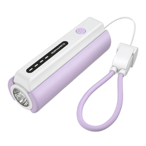 多摩電子工業 LEDライト付きモバイルバッテリー バイオレット TL98CV-イメージ1