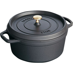 STAUB ストウブ ピコ・ココット ラウンド 26cm ブラック 40509-310 FC078LY-8355600-イメージ1