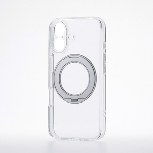 エレコム iPhone 16 ハイブリッドケース 極限 MAGKEEP スタンド シルバー PM-A24AMGSTKSV-イメージ1
