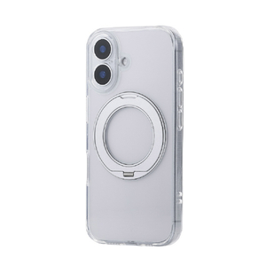 エレコム iPhone 16 ハイブリッドケース 極限 MAGKEEP スタンド シルバー PM-A24AMGSTKSV-イメージ2