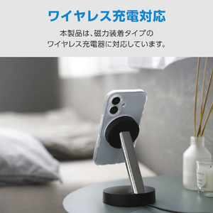 エレコム iPhone 16 ハイブリッドケース 極限 MAGKEEP スタンド シルバー PM-A24AMGSTKSV-イメージ7