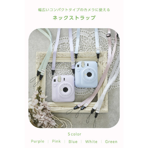 エレコム instax(チェキ)miniシリーズ用 ネックストラップ/カラータイプ ピンク IC-STSDM12PN-イメージ3