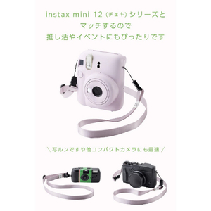 エレコム instax(チェキ)miniシリーズ用 ネックストラップ/カラータイプ ピンク IC-STSDM12PN-イメージ5