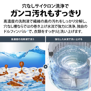 SHARP 7kgインバーター全自動洗濯機洗剤自動投入 ホワイト系 ES-SV7L-W-イメージ5