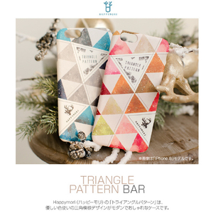 Happymori iPhone XS/X用ケース Triangle Pattern Bar ピンク HM14443I58-イメージ2