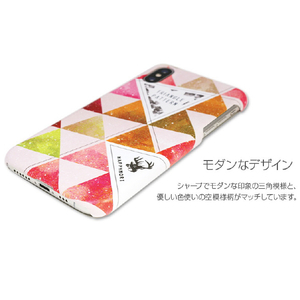 Happymori iPhone XS/X用ケース Triangle Pattern Bar ピンク HM14443I58-イメージ3