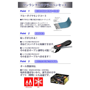 パール金属 ブルーダイヤモンドコート IH対応クックウェア 3点セット ルクスパン HB2443ﾙｸｽﾊﾟﾝBDIHｸﾂｸｳｴｱ3ﾃﾝ-イメージ2