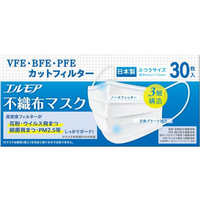 カミ商事 エルモア 不織布マスク ふつうサイズ 30枚 FCE015U