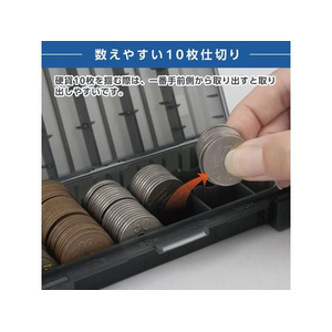 カール事務器 コインケース・スリム 飛散防止付き グレー FC771SU-CX-002-D-イメージ6