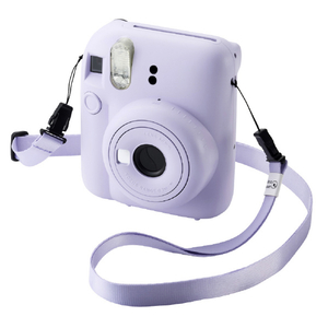 エレコム instax(チェキ)miniシリーズ用 ネックストラップ/カラータイプ パープル IC-STSDM12PU-イメージ2