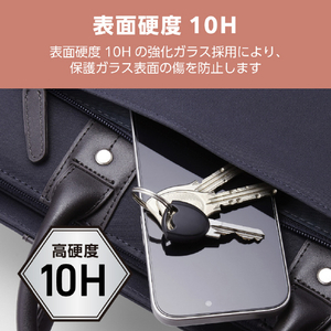 エレコム iPhone 16用ガラスフィルム &me フレーム付き 高透明 ピンクゴールド PM-A24AFLGFPNM-イメージ6