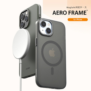 araree iPhone 15 Plus用MagSafe対応ケース AERO FRAME クリアマット AR25444I15PL-イメージ2