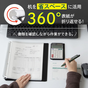 リヒトラブ AQUA DROPs クリヤーブック[ポケット交換タイプ] 黒 B5 FCG659U-N5014-24-イメージ3