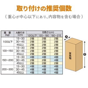 エレコム 家具転倒防止器具(T型) 2個入り 揺レタン ホワイト TS-F009-イメージ8