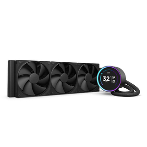 NZXT 簡易水冷CPUクーラー 360mm KRAKEN Elite (2024)  F120P x 3 ブラック RL-KN36E-B2-イメージ1