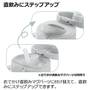 リッチェル アスター おでかけストローマグ(320ml) ライトグレー ｱｽﾀ-ｵﾃﾞｶｹｽﾄﾛ-ﾏｸﾞ320LG-イメージ7