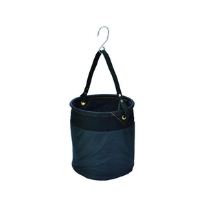 トラスコ中山 TRUSCO/電工バケツ 300×350 巾着蓋付 Sフック大付 ブラック FC409DT-1164483-イメージ1