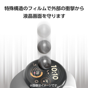 エレコム Google Pixel Watch 3[45mm]用ポリウレタンフィルム 衝撃吸収 傷リペア SW-PI241FLAPKRG-イメージ4