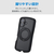 エレコム iPhone 17 Grippy ハイブリッドケース フレームカラー 極限 MAGKEEP スタンド ブラック PM-A25AGRSTKMBK-イメージ3