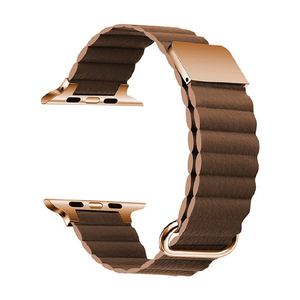 GAACAL Apple Watch Series 1-8/SE1-2(38/40/41mm)用マグネット式PUレザーバンド ブラウン W00186BRA-イメージ1