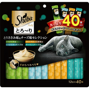 マースジャパンリミテッド シーバ とろーり メルティ とりささみ味&チーズ味セレクション(12g×40本) ﾄﾛ-ﾘﾒﾙﾃｲｻｻﾐﾁ-ｽﾞ40ﾎﾝ-イメージ1