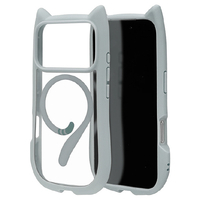 ラスタバナナ iPhone17 Pro用猫耳ケース TPU×PC 磁力充電対応 スモーキーブルー 9020IP5BHPMSBL