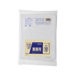 ジャパックス 業務用大型ポリ袋 120L 厚口 透明 10P FCE933R-DK83-イメージ1