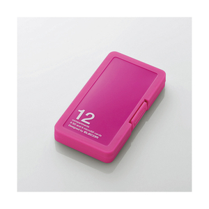 エレコム メモリカードケース/インデックス台紙/SDメモリーカード6枚+microSDメモリーカード6枚収納 ピンク CMC-SDCPP12PN-イメージ1