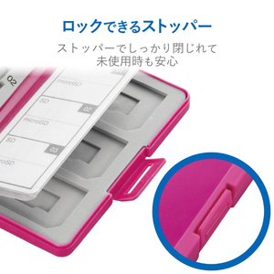 エレコム メモリカードケース/インデックス台紙/SDメモリーカード6枚+microSDメモリーカード6枚収納 ピンク CMC-SDCPP12PN-イメージ6