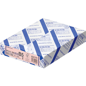 コクヨ PPCカラー用紙 共用紙 B5 500枚 桃 5冊 FC02345-KB-C35P-イメージ1