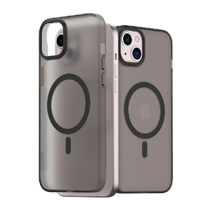 araree iPhone 15 Plus用MagSafe対応ケース AERO FRAME クリアブラック AR25445I15PL-イメージ1
