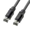サンワサプライ カテゴリ6A STP LANケーブル(1m) グレー KB-T6ASTP-01GY