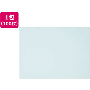 再生色画用紙 四ツ切 うすみずいろ 100枚 F883384-4NCR-110-イメージ1