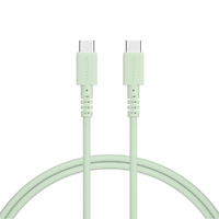 MOTTERU しなやかで絡まない USB-C to USB-Cシリコンケーブル(100cm) ピスタチオ MOT-SLCC100-PS