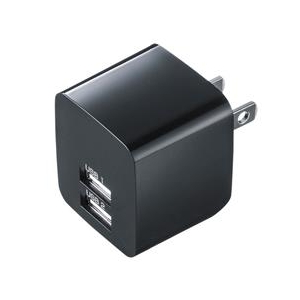 サンワサプライ USB充電器(2ポート・合計2.4A) ブラック ACA-IP44BK サンワサプライ USB充電器(2ポート・合計2.4A) ブラック ACA-IP44BK