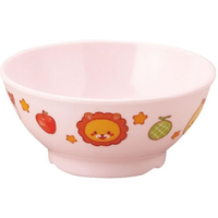 アヅミ産業 メラミン子供食器 みんなともだち。 飯碗 YMB-1 ピンク FC956LB-1026680